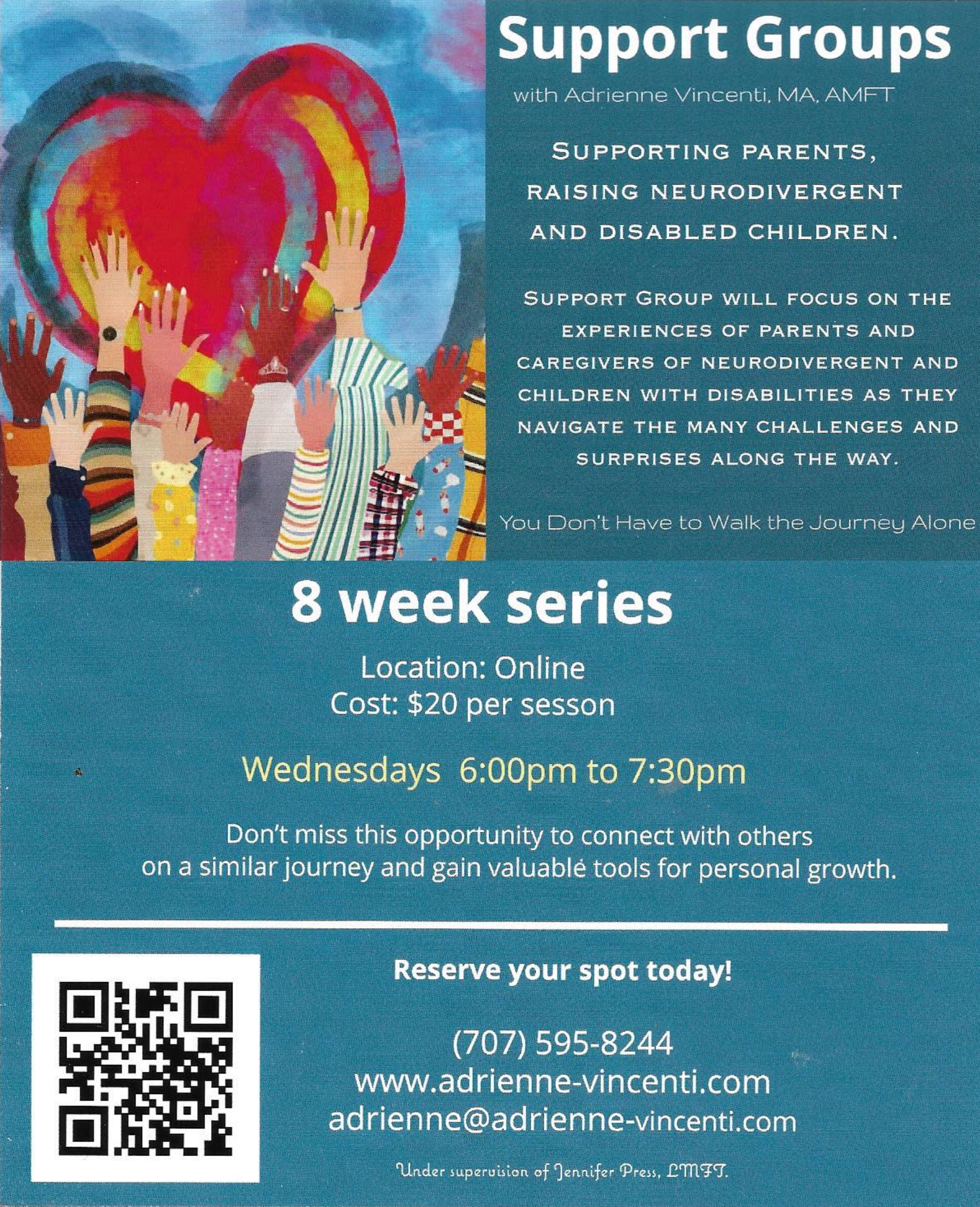 Support groups for parents raising neurodivergent and disabled children www.adrienne-vincenti.com