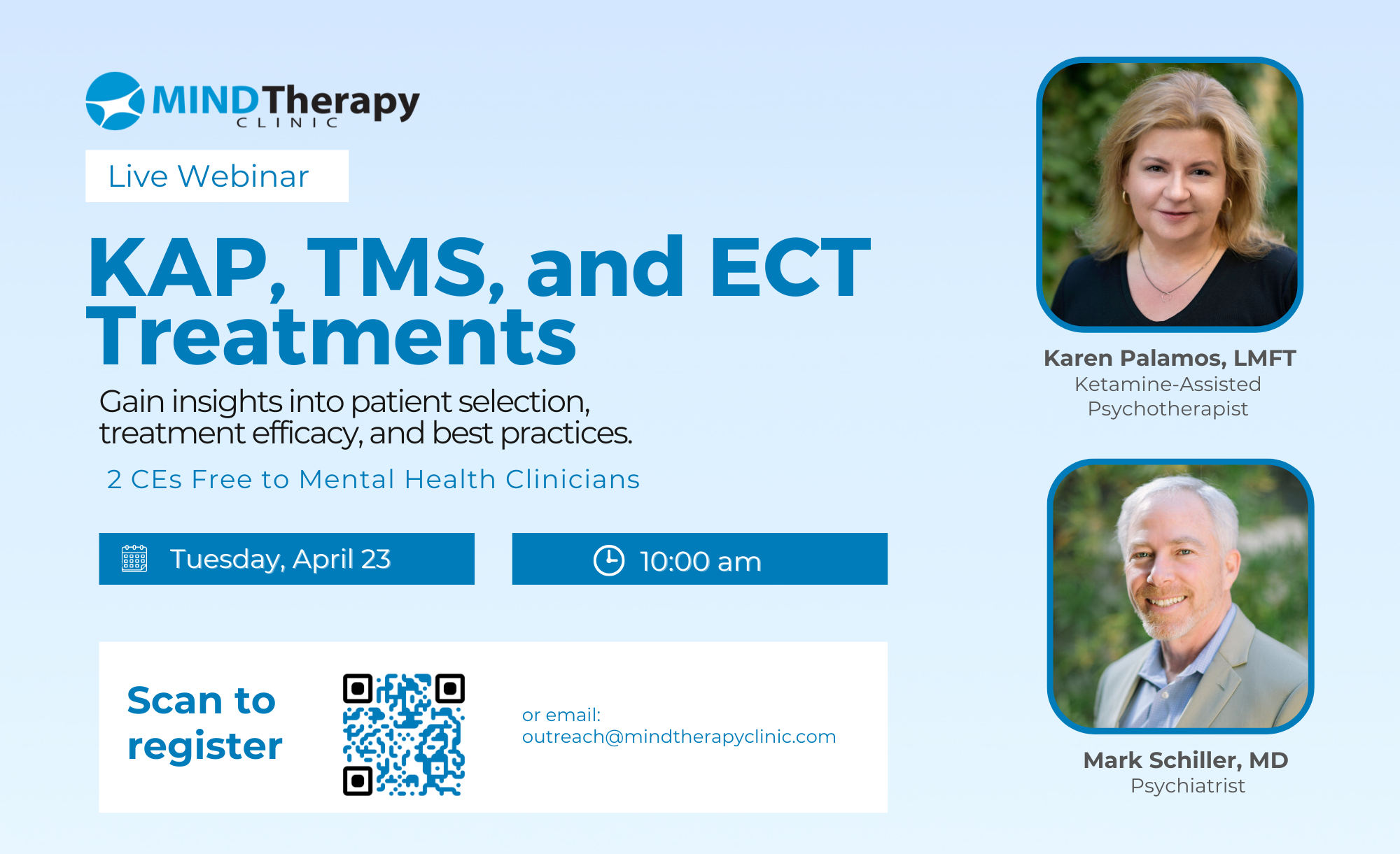 Mind Therapy Clinic KAP, TMS and ECT Treatments, April 23