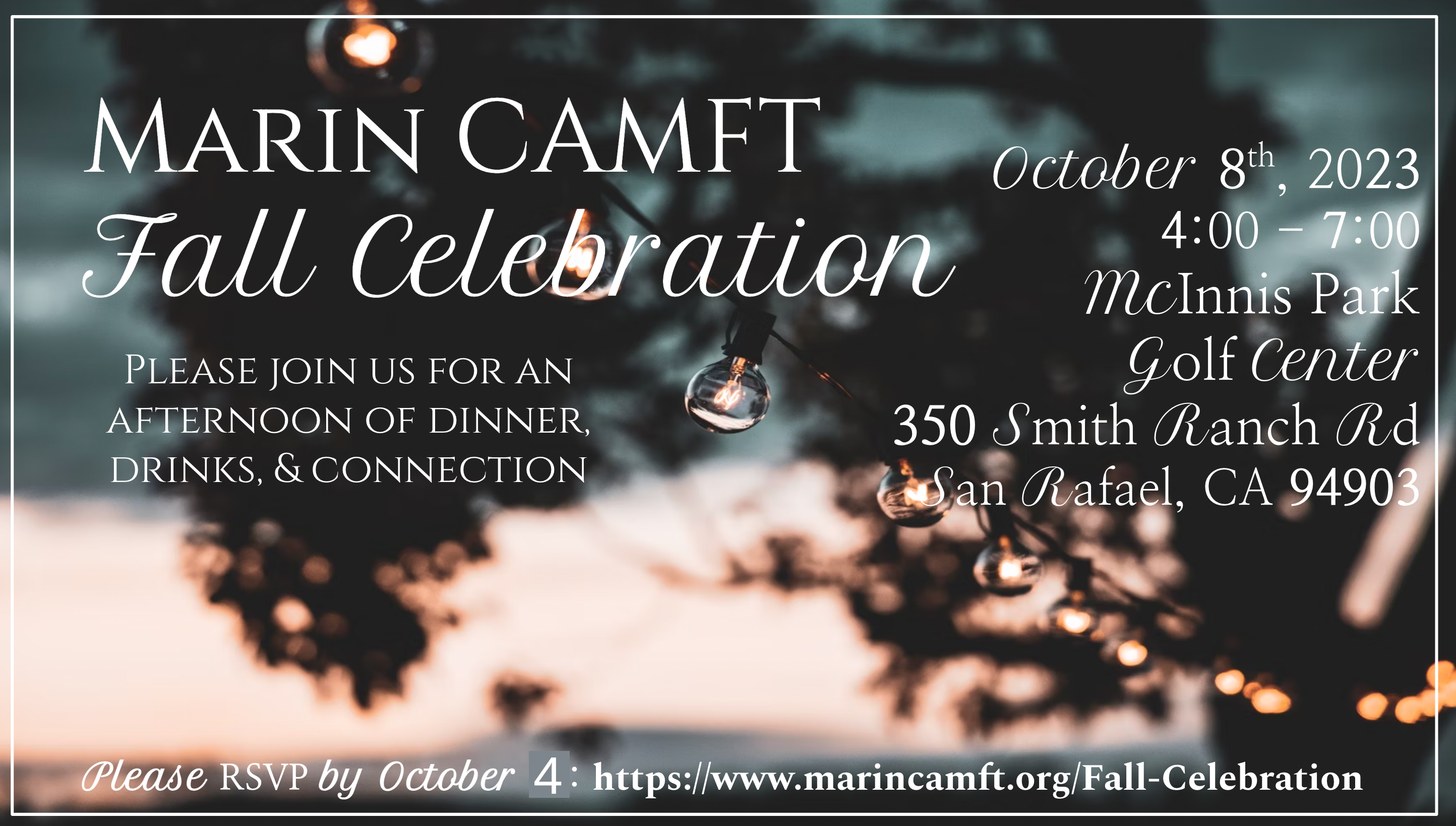 Fall Celebration & Member Meeting - October 8th